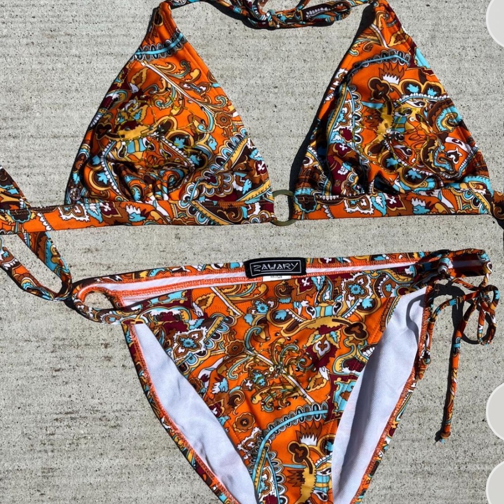 Vintage Orange Bikini Set